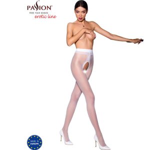 Passion - Tiopen 007 Weisse Strumpfhose 1/2 20 Den