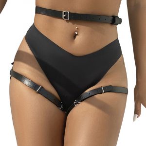 Subblime - Leder Taille Und Bein Harness Schwarz Eine Grösse
